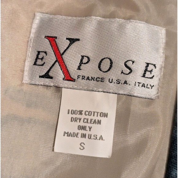 Expose‎ Vintage Womens S Small Blazer Bolero Jacket Fitted Patchwork Print Boho - Picture 2 of 3